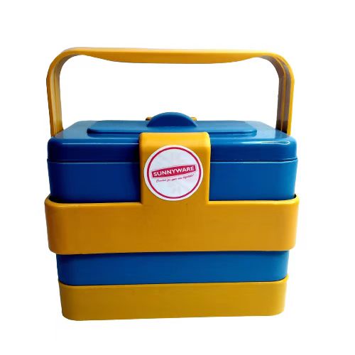 KES 633 SUNNYWARE plastic lunch box rectangle 2 layer